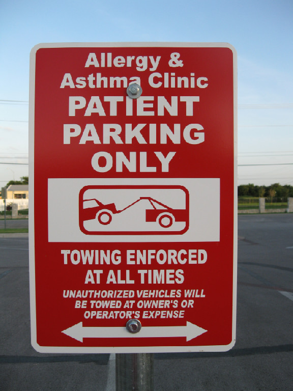 parking lot sign